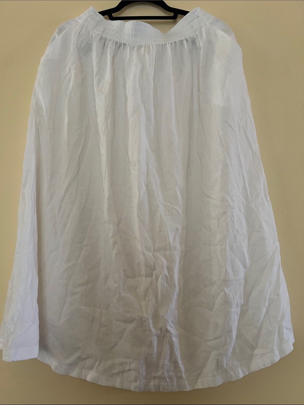 Caslon White Full Cotton Midi Skirt